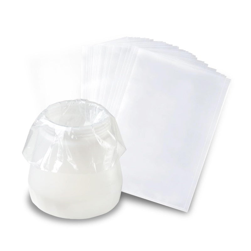 KOTESLLOE 30 Pcs Paint Sprayer Bags, 7.8'' X 11.8'' Sprayer Cup Liners, Transparent Spray Gun Cup Canister Liners for Wagner Paint Sprayer Parts - Image 1