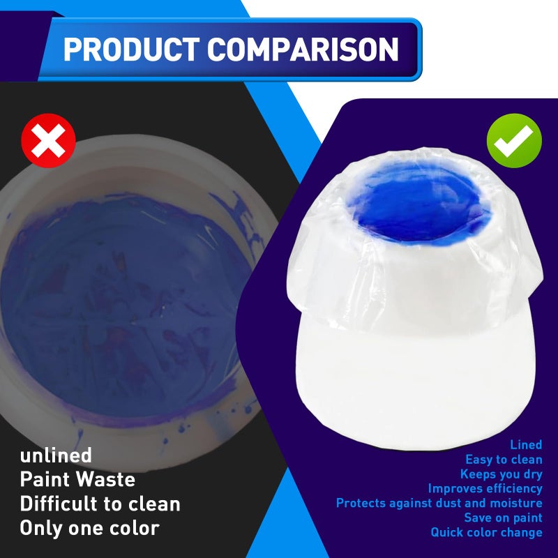 KOTESLLOE 30 Pcs Paint Sprayer Bags, 7.8'' X 11.8'' Sprayer Cup Liners, Transparent Spray Gun Cup Canister Liners for Wagner Paint Sprayer Parts - Image 5