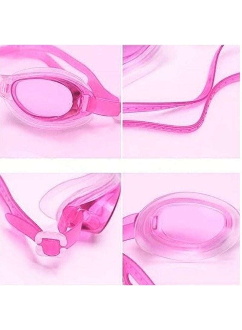 Generic Anti-fog Swimming Goggles with Earplugs, Pink  - Image 4