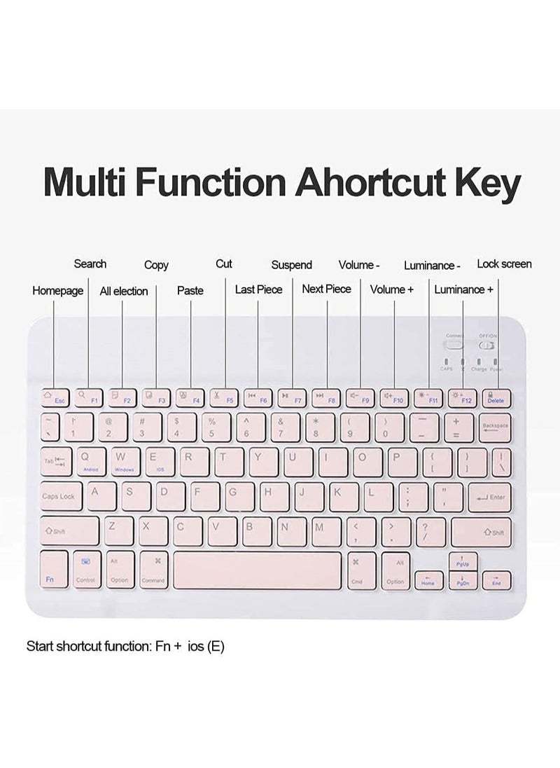 General - Arabic and English Keyboard Case with Wireless Mouse for iPad Mini 1/2/3/4/5 7.9 inch, Lightweight Smart Cover with Detachable Keyboard & Bluetooth Mice - Image 1