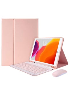 Arabic and English Keyboard Case with Wireless Mouse for iPad Mini 1/2/3/4/5 7.9 inch, Lightweight Smart Cover with Detachable Keyboard & Bluetooth Mice