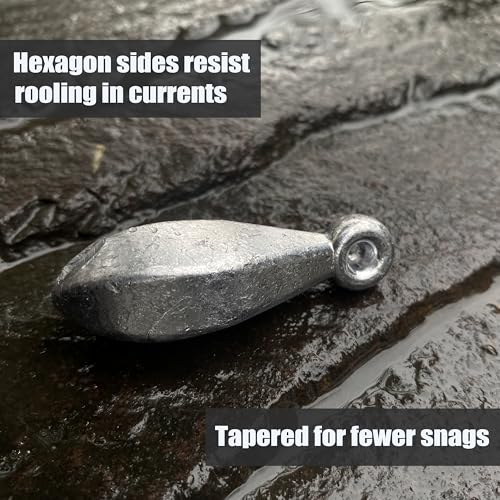 TKHDBF Fishing Weights Sinkers Bank Sinkers Bullet Weights for Surf Fishing Pier Bank Fishing Saltwater Fishing Gear 1oz to 8oz - Image 3