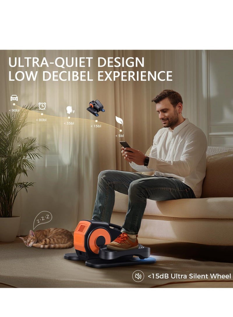 WALALLA Under Desk Elliptical, Elliptical Leg Exerciser for Seniors, Home Portable Elliptical with Remote Control and 5 Adjustable Speeds, Electric Seated Pedal Exerciser - Image 5