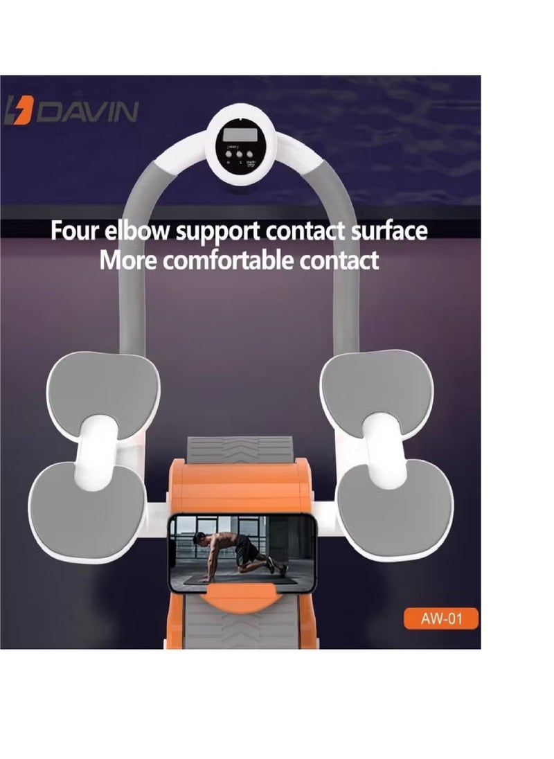 Davin - Abdominal roller with elbow support, timing screen and phone holder/Abdominal roller with elbow support, timing screen and phone holder - Image 1
