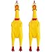 Xeehwb 2 Pcs Large Rubber ChickenScreaming Chicken Dog ToysYellow Rubber Squawking ChickensSqueaky Chickens ToysPrank Noise Maker Dog Toys 12 Inch - Image 3