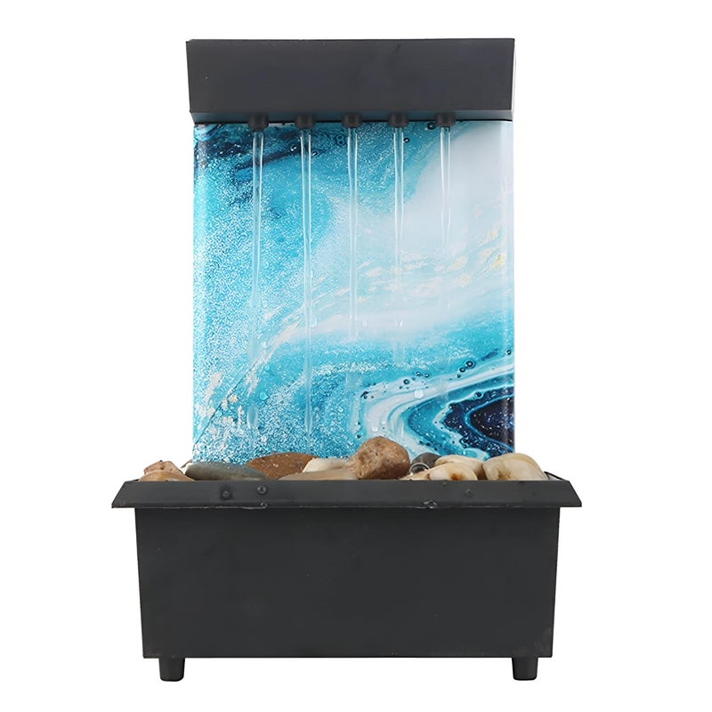 LED Fountain - Relaxing tabletop water feature with soft lighting and flowing design, great for creating peaceful ambiance indoors and outdoors, simple setup and long-lasting construction (option 2) - Image 1