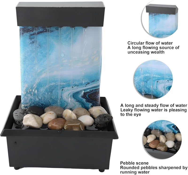LED Fountain - Relaxing tabletop water feature with soft lighting and flowing design, great for creating peaceful ambiance indoors and outdoors, simple setup and long-lasting construction (option 2) - Image 3