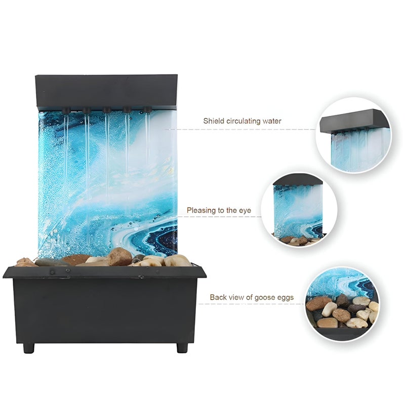 LED Fountain - Relaxing tabletop water feature with soft lighting and flowing design, great for creating peaceful ambiance indoors and outdoors, simple setup and long-lasting construction (option 2) - Image 5