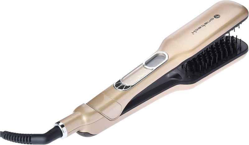 Onetech 5916814_1 Steam Hair Straightening BrUSh 25 Mm, Gold, One Size - Image 1