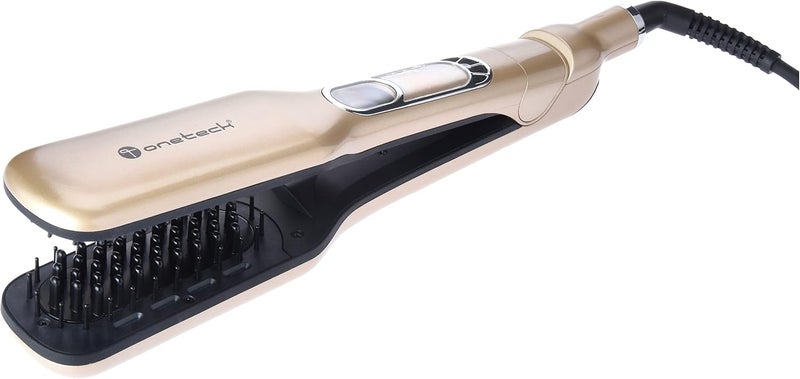 Onetech 5916814_1 Steam Hair Straightening BrUSh 25 Mm, Gold, One Size - Image 2