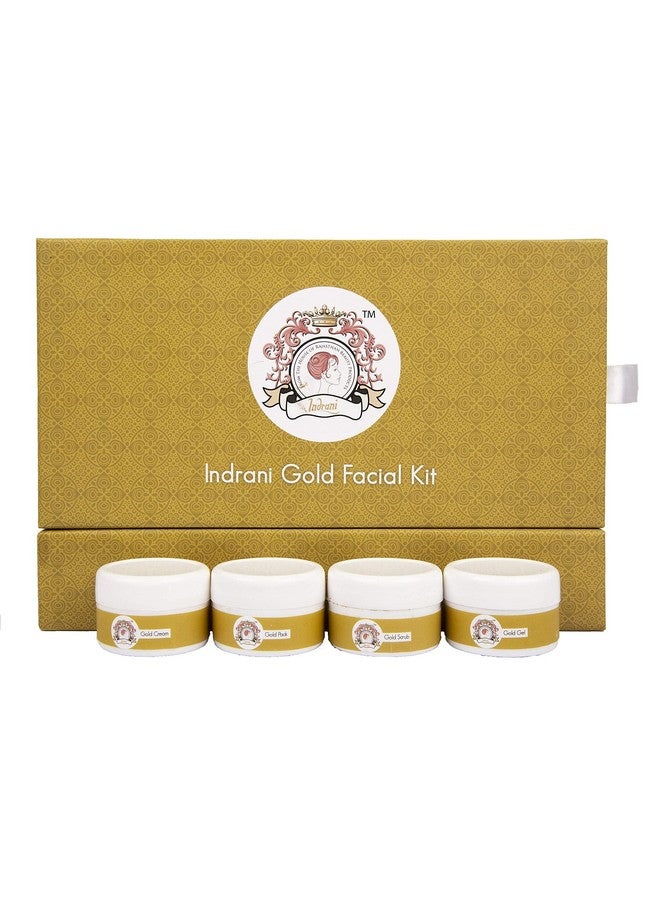 Indrani Cosmetics 40 G Gel, Scrub, Cream, Pack Gold Facial Kit - Image 2