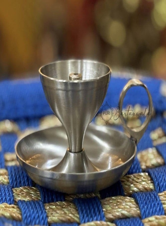 PURI Bartanwala - Pure Brass Diya Jyot with Handle - Image 4