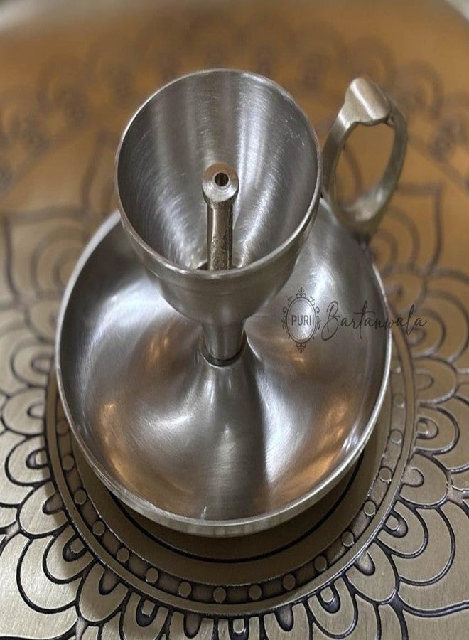 PURI Bartanwala - Pure Brass Diya Jyot with Handle - Image 3