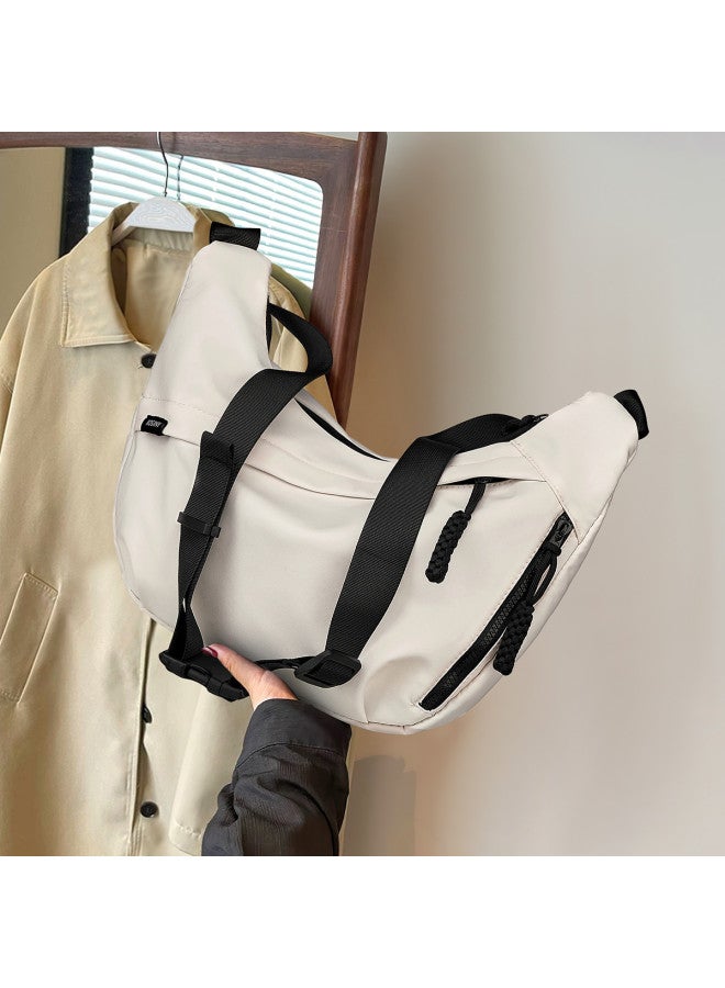 Josiny Qixi Festival Gift】 Women's Casual Canvas Bag, Large Capacity Lightweight Commuter Crossbody Messenger Bag - Image 2