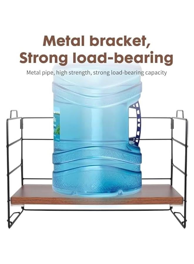 HOOKOR Desktop Shelves, Wood Desktop Organizer Shelf, Adjustable Desktop Display Shelf Rack, Office Cubicle Decor for Tabletop, School, Office, Dorm Organization - Image 3