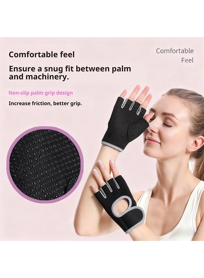 RESONIX Workout Gloves – Breathable Half-Finger Weight Lifting Gloves for Men & Women, Adjustable Velcro Exercise Gloves for Gym Training, Pull-Ups, Fitness, Cross Training & Home Workout - Image 2