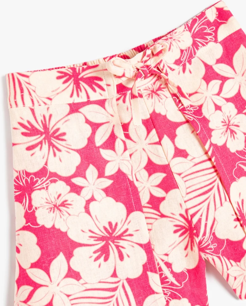 كوتون Normal Waist Relaxed Pink Girls' Shorts 4SKG40063AW