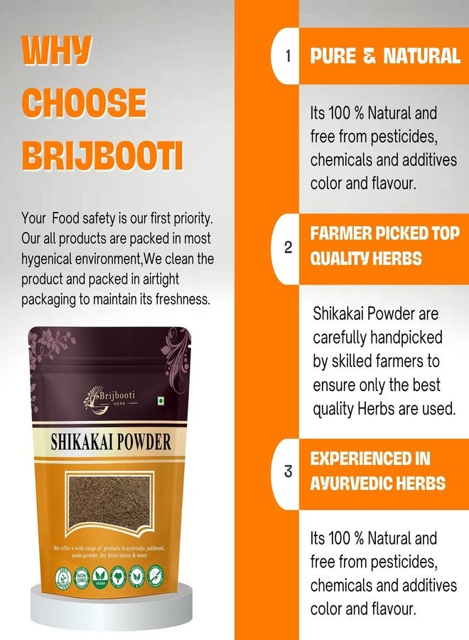 Brijbooti Organic Shikakai Powder for Hair Pack -(200 Gr) | Excellent Hair Conditioner & Cleanser | 100% Pure & Natural Shikakai Powder - Image 5