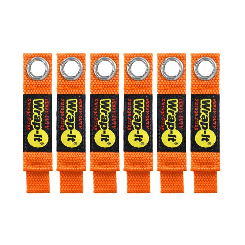 Wrap-It Storage Heavy-Duty Wrap-It Storage Straps - 7-inch (6-Pack) Blaze Orange - Garage Organizer and Appliance Cord Holder for Home Storage Essentials - Image 1