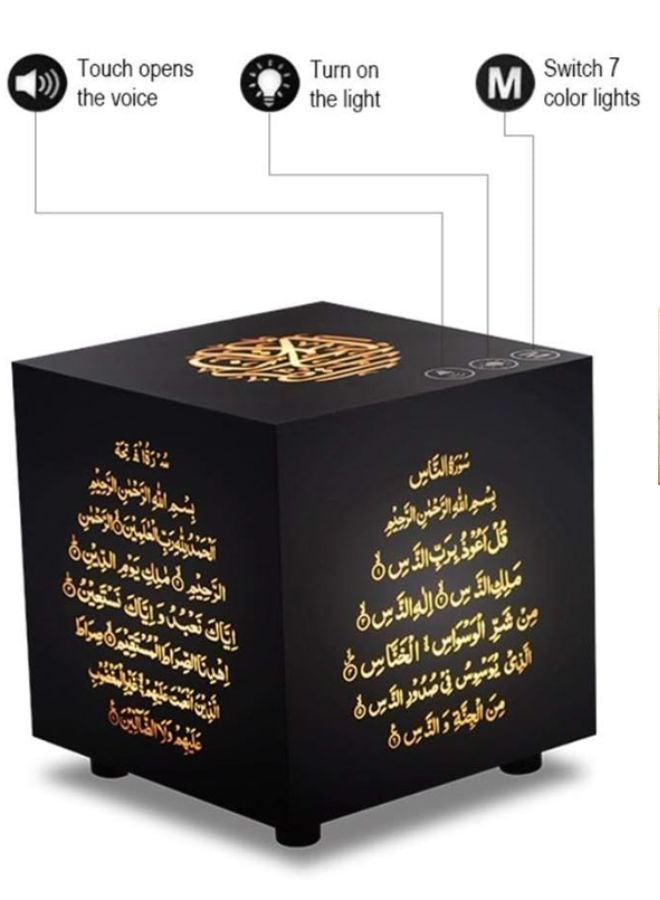 أريفا مكبر صوت ملون على شكل مكعب مع جهاز تحكم عن بعد باللون الأسود - Image 5