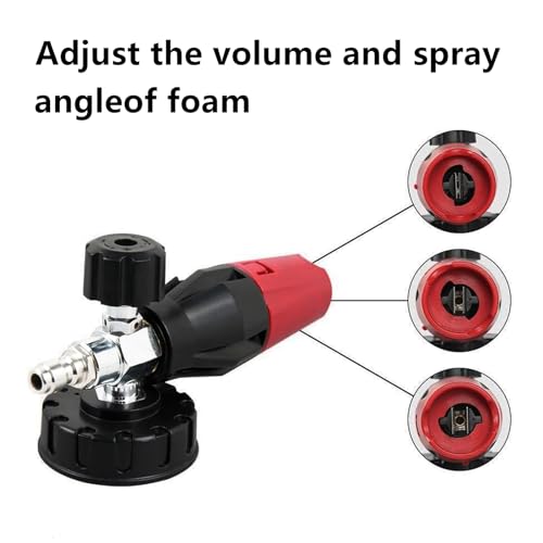 Sooprinse Foam Cannon Kit with Pressure Washer Short Gun, 1 L Snow Foam Lance with 1/4 Inch Quick Connector, Foam Blaster with Pressure Washer Gun,4000 PSI, Black - Image 2