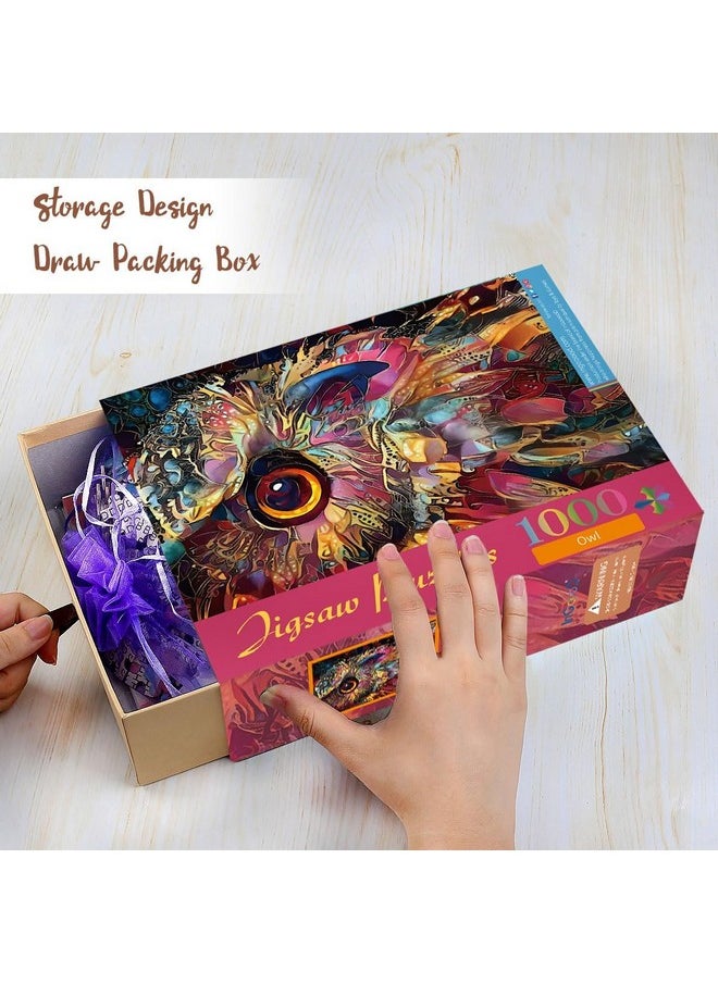 Ingooood Ingooood Jigsaw Puzzle 1000 Pieces-Sneak Peek Series - Owl - Entertainment Toys for Adult Special Graduation or Birthday Gift Home Decor  - Image 3