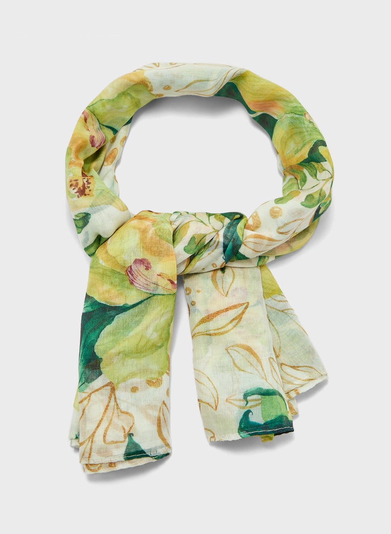 ELLA Floral Print Scarf - Image 1