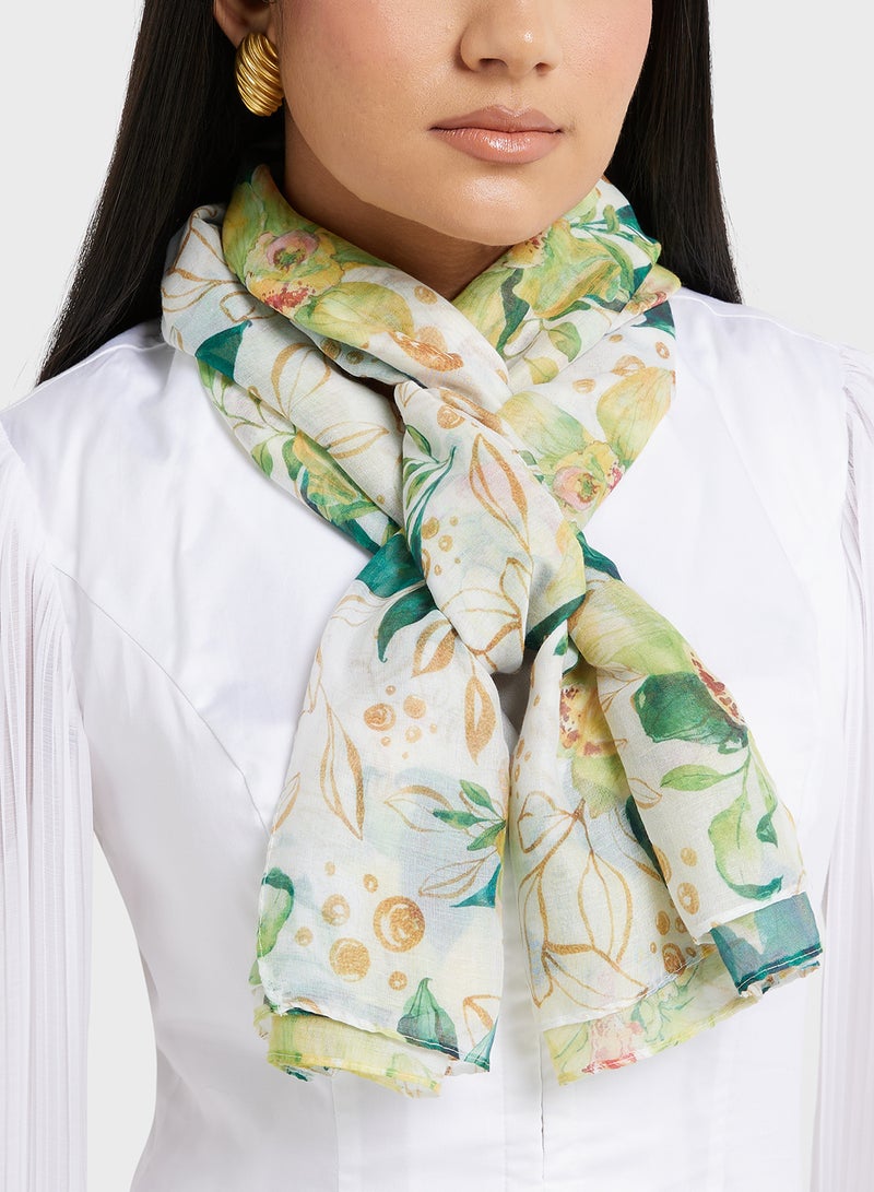 ELLA Floral Print Scarf - Image 3