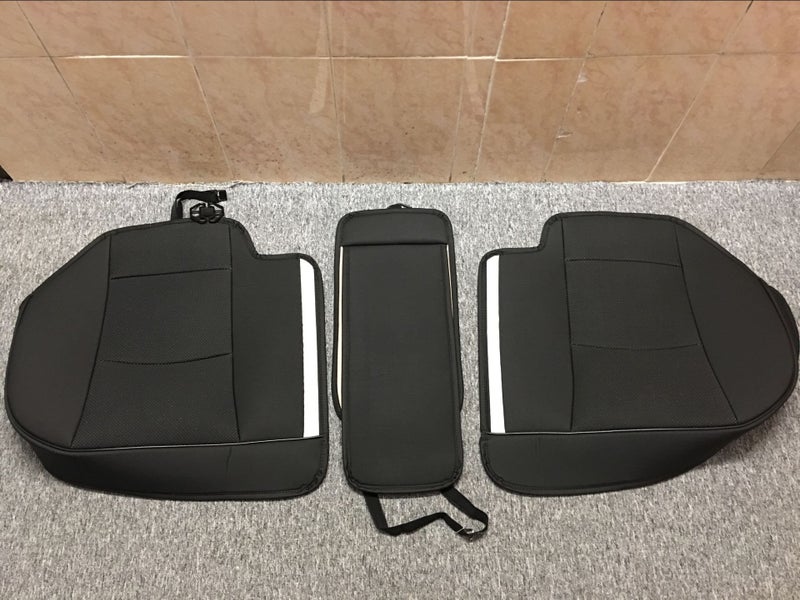 EDEALYN 1 Pack Scalable (124-140cm) Back Seat Cover Car Seat Cover Seat Protector Rear Seat Bottom Cover Fits 90% of car - for Seat Bottom Only (Black - Rear seat) - Image 4