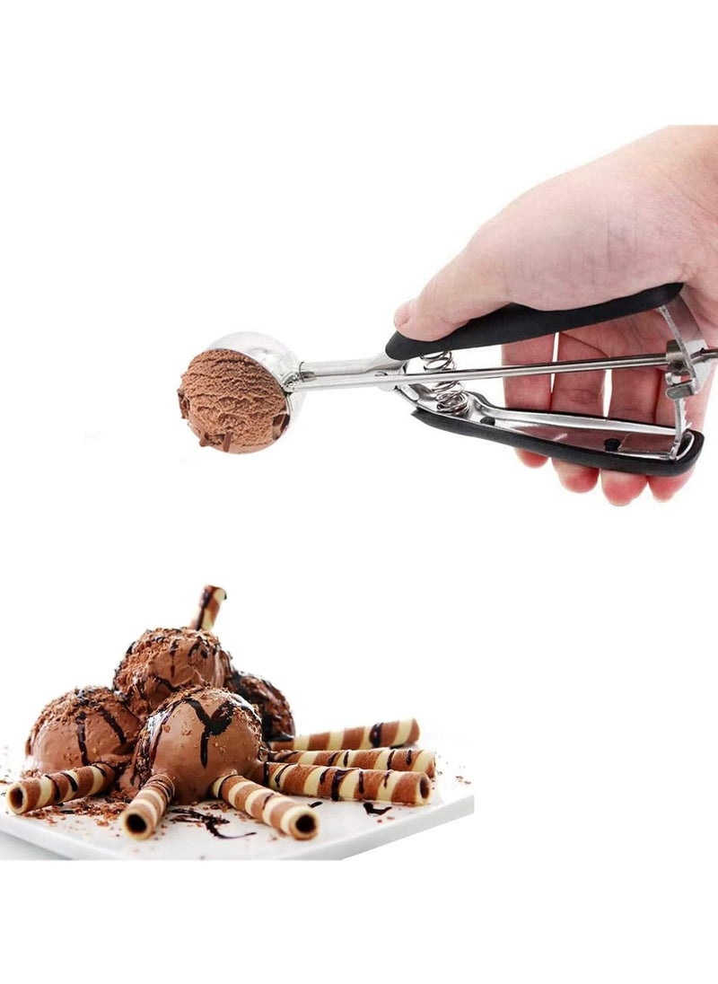 San Yi - 3 PCS Cookie Scoops for Baking,Cookie Dough Scoop,Ice Cream Scoop，Made of 18/8 Stainless Steel - Image 1