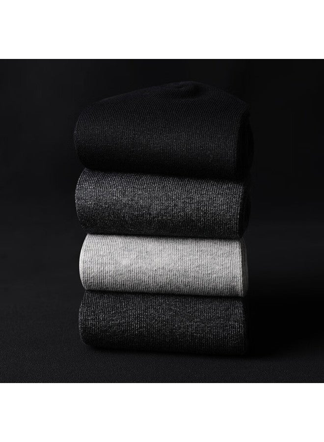 Aun Men's Antibacterial Odor-resistant Socks 7a Grade Business Casual Silver Ion Deodorant Socks 2 Black 2 White 2 Light Gray - Image 2