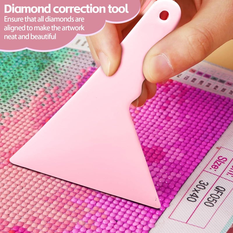 DNSGOOR 186Pcs All Inclusive Diamond Art Accessories Kit Diamond Painting A4 LED Light Pad Set with Diamond Art Sealer Glue Stand Storage Case Pens 5D Painting Tools for DIY Drill Craft - Image 5