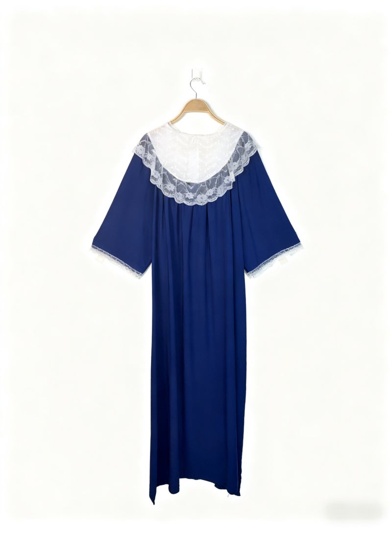 Orchid Women Lace Long-Sleeved Sleepshirt-Princess Style Home Wear - Image 3