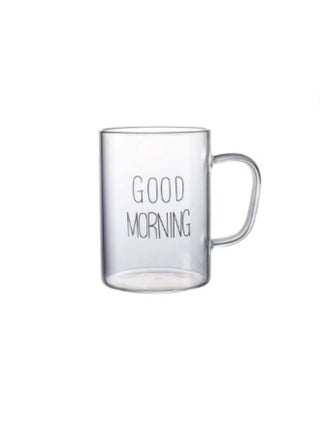 Clear Glass Mug Printed Good Morning Suitable for Hot and Cold Drinks and Juices 300ML - pzsku/ZBA9F9FAE2434BFEFEEF9Z/45/1746455073/60f5d8b1-0016-43bf-86b5-00e6e54dcde9