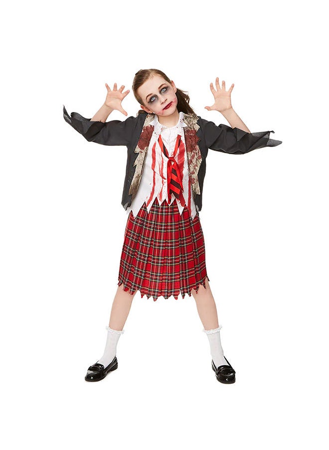 Mad Costumes - Zombie School Girl Red Kids Halloween Costume - Image 1