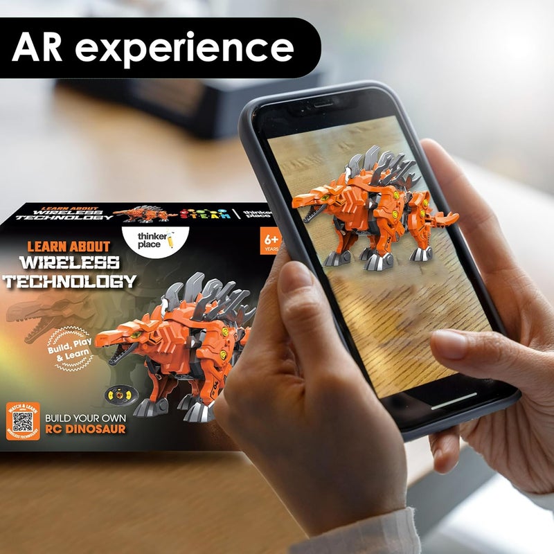 ThinkerPlace DIY Remote Control Dino – Stegosaurus Model Kit | RC Dino | STEM Learning Toy for Kids 6+ - Image 5