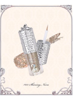Flower Knows Swan Ballet Liquid Eyeshadow Pearl Fine Glitter Long-Lasting Quick Dry Shimmer Dust Skins Eyeshadow 4g (05 Cracking Crystal)  - Image 2