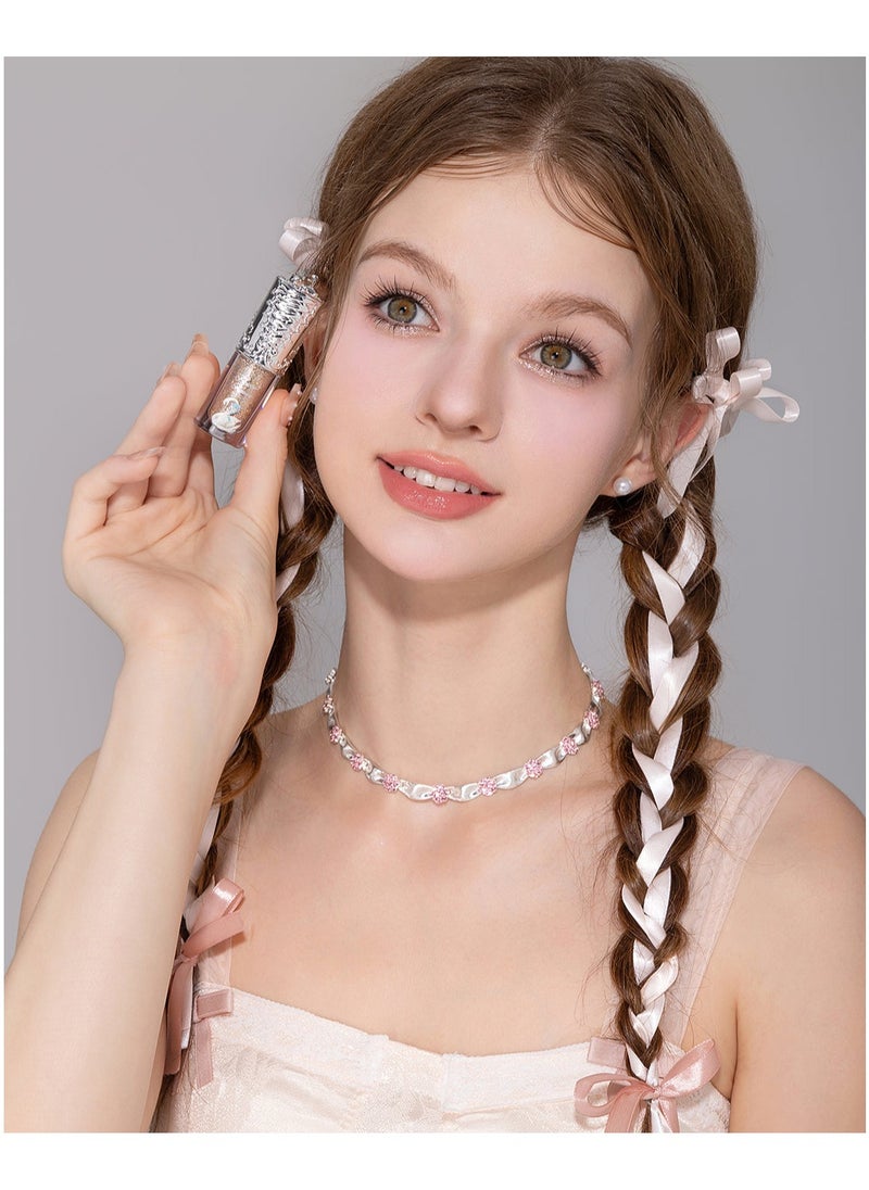 Flower Knows Swan Ballet Liquid Eyeshadow Pearl Fine Glitter Long-Lasting Quick Dry Shimmer Dust Skins Eyeshadow 4g (05 Cracking Crystal)  - Image 3