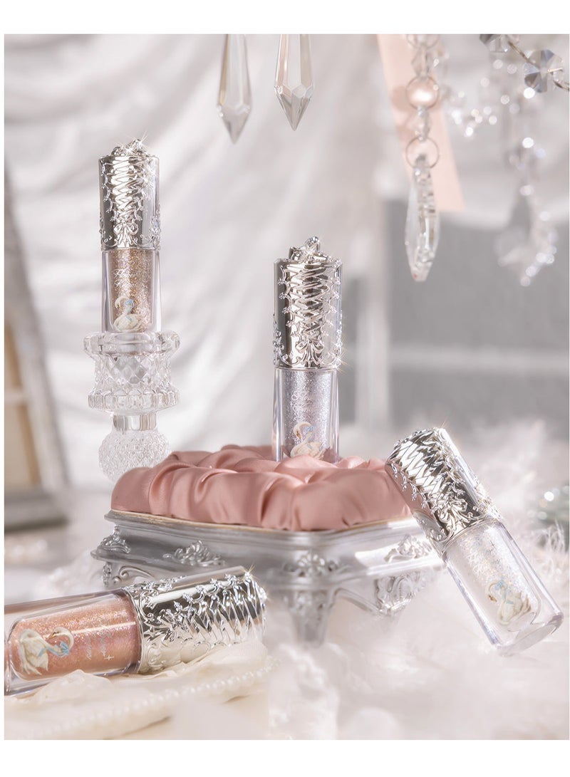 Flower Knows Swan Ballet Liquid Eyeshadow Pearl Fine Glitter Long-Lasting Quick Dry Shimmer Dust Skins Eyeshadow 4g (05 Cracking Crystal) - Image 5