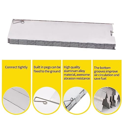 LFSEMINI Stove Windscreen, 16 Plates Aluminum Stove Windshield with Drawstring Bag, for Camping, Butane Stoves - Image 3
