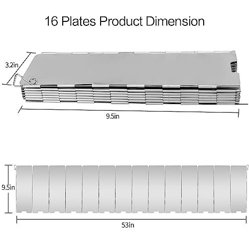 LFSEMINI Stove Windscreen, 16 Plates Aluminum Stove Windshield with Drawstring Bag, for Camping, Butane Stoves - Image 4