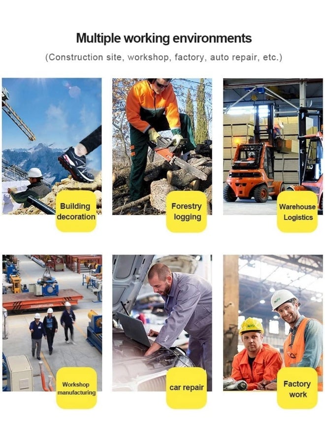 Rapex Work Sneakers Platform Safety Shoes- Protective Anti-Smash Industrial Shoes with Steel Toe Boots & Puncture Proof (EU44) - Image 5