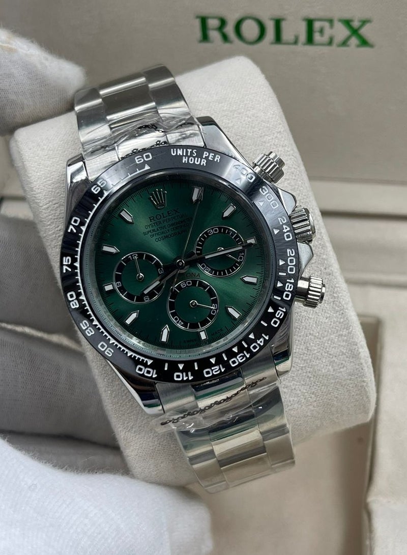 Rolex Men's Automatic Green Dial Steel Watch 