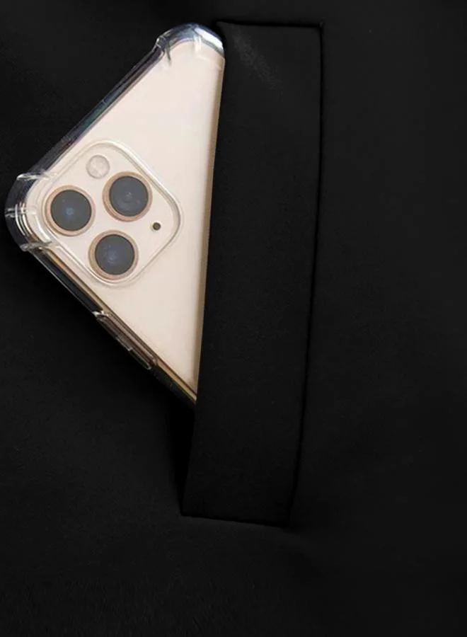 Take Two Black Midi Blazer with Stripe Detail