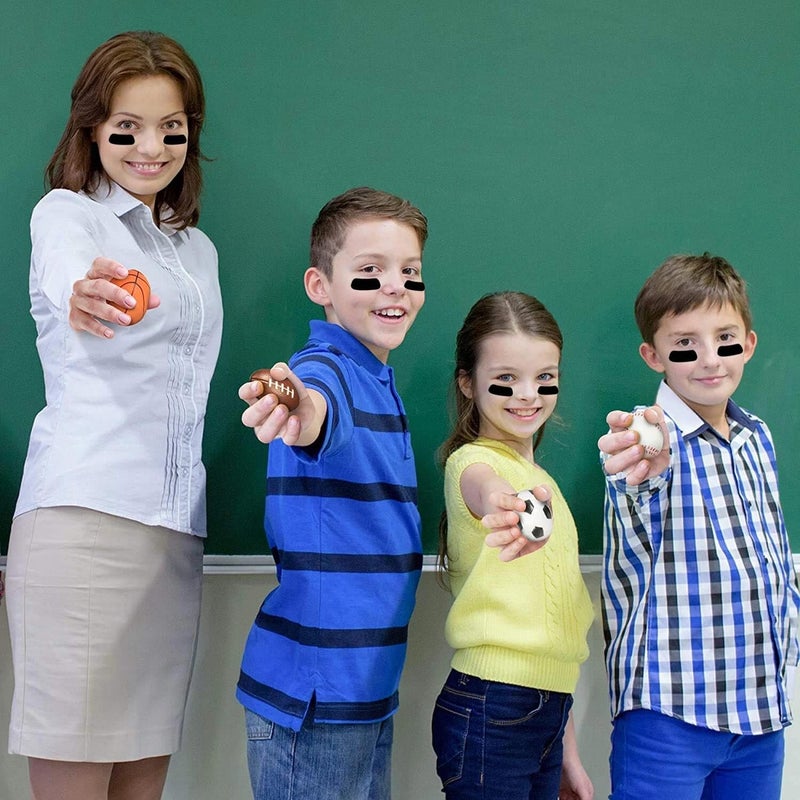 Anteer 60 Pairs Eye Black Stickers for Kids Customizable Sports Face Eyeblack Sticker for Football Baseball Softball Sport Themed Party Birthday Party Supplies(Black) - Image 5
