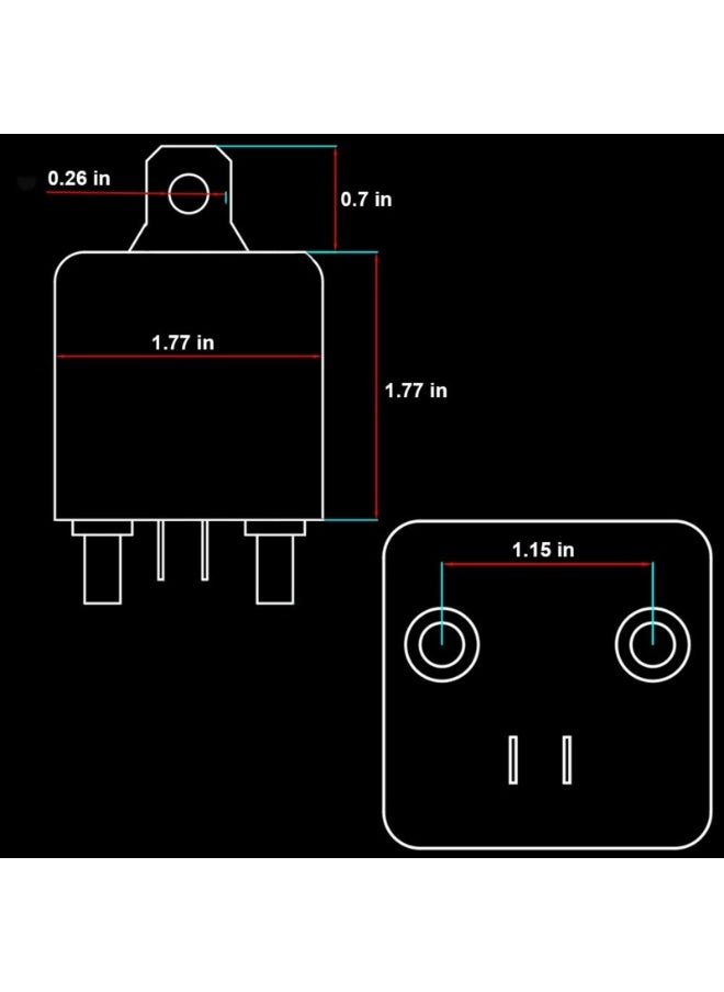Generic 12v Continuous Duty Relay, 4-pin High-Current Starter Relay(Size:200A)  - Image 2