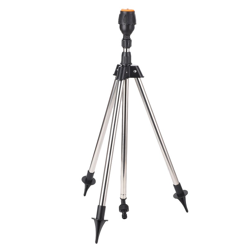 Rotating Tripod Sprinkler 360 Degree Large Area Coverage Adjustable Height Tripod Sprinkler for Lawn Garden Yard - Image 1