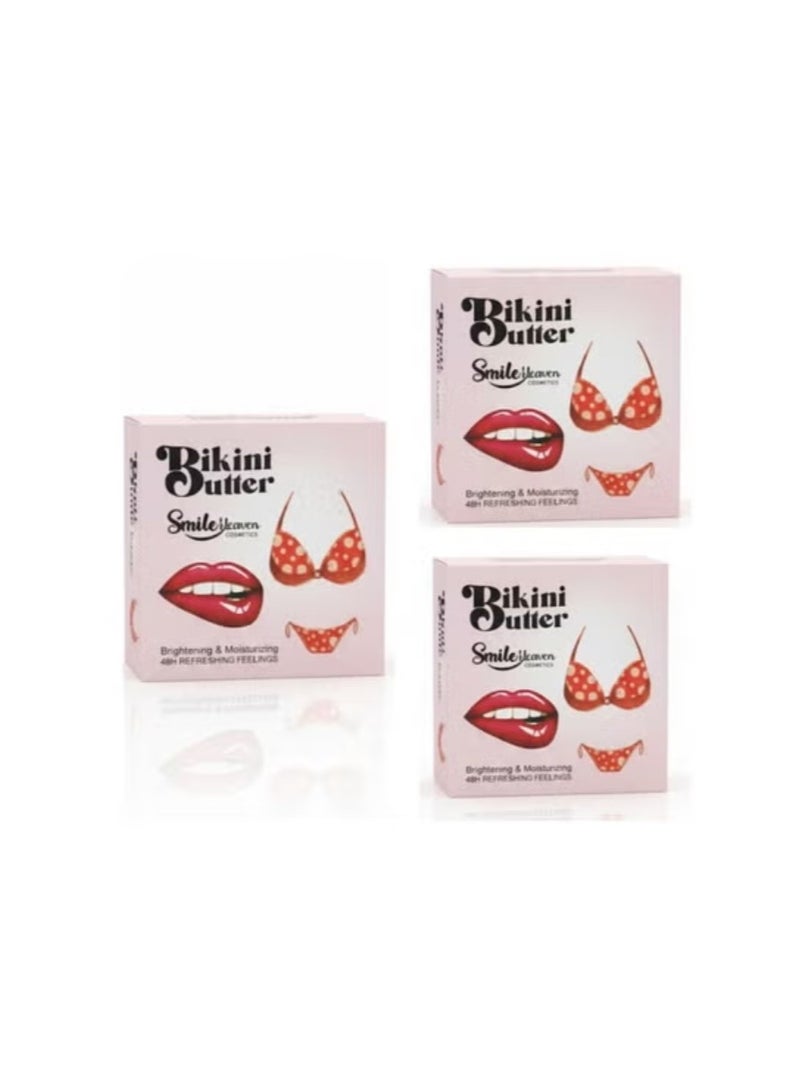 صابون زبدة البكيني، مُفتّح ومرطب، شعور منعش يدوم 48 ساعة - 3قطع