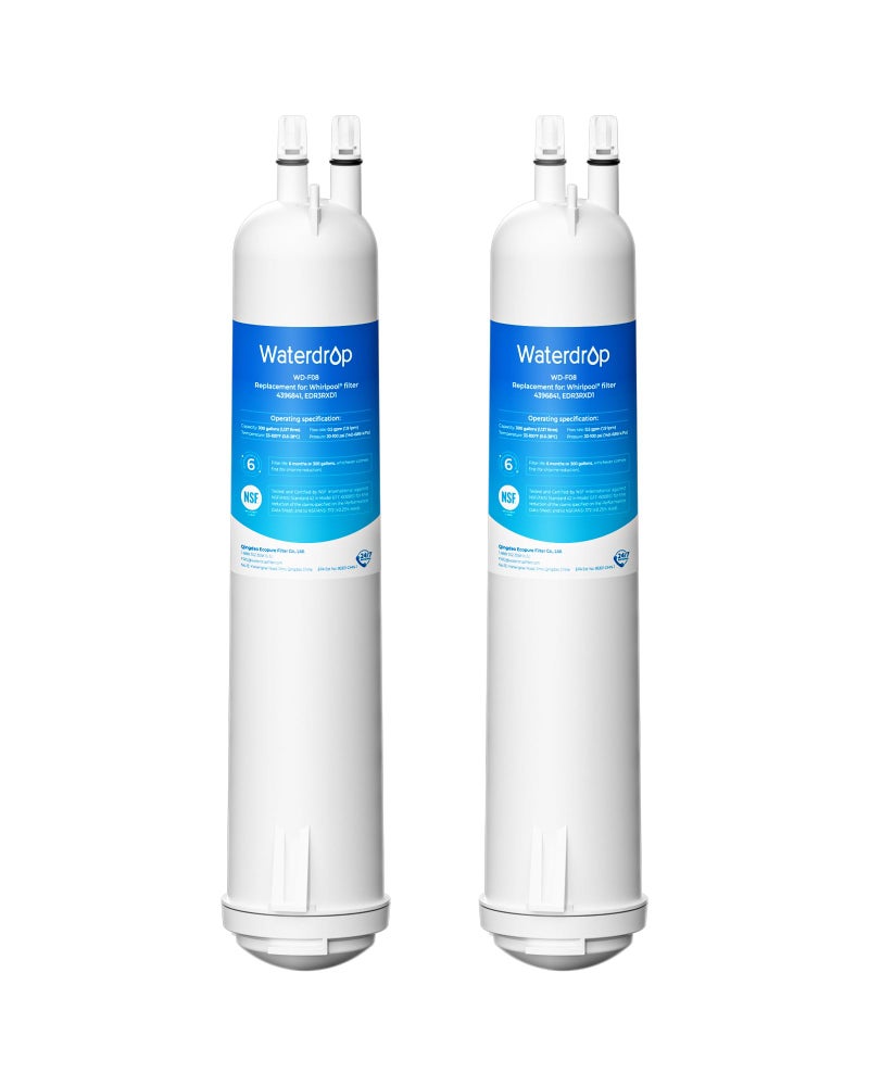 Waterdrop WD-F08 Replacement for 4396841, EverydropÂ® Filter 3, EDR3RXD1, 4396710, KenmoreÂ® 46-9083, 46-9030, Refrigerator Water Filter, 2 Filters - Image 1