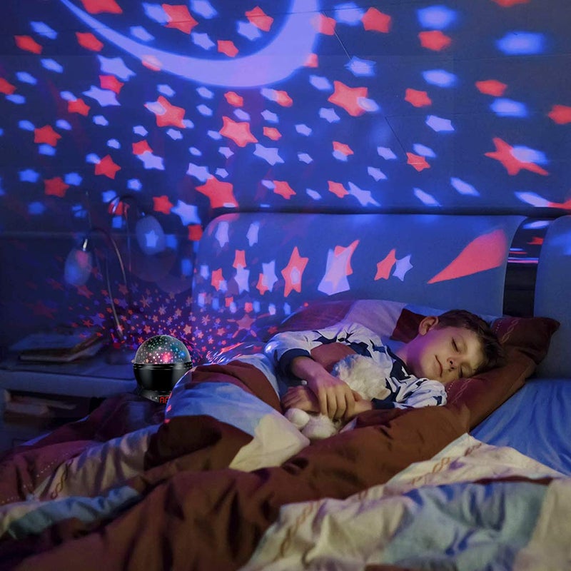 MOKOQI Star Projector Night Lights for Kids with Timer, Toys for 2-5-14 Year Old Boys Room Lights for Kids Glow in The Dark Stars Moon for Child Sleep Peacefully, Birthday Gifts for Boys-Black - Image 4